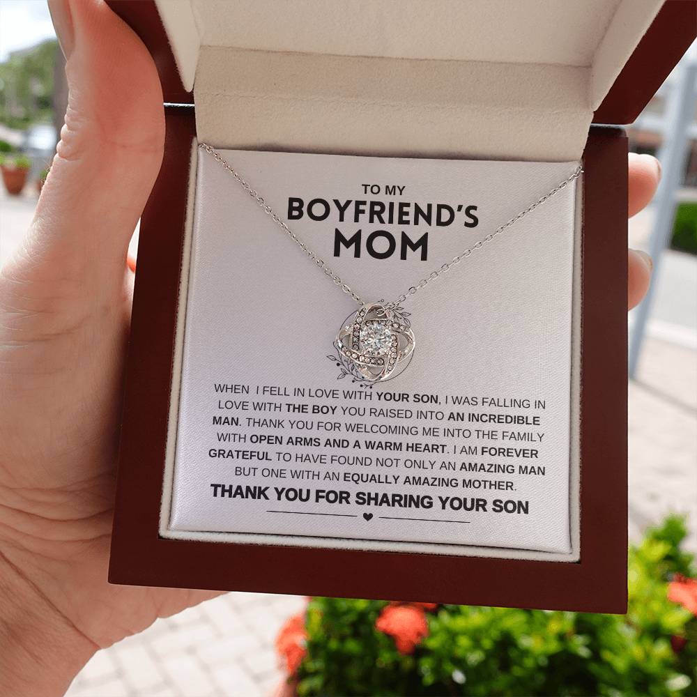 To My Boyfriend's MomI Love Knot Necklace I Mother's day Gift