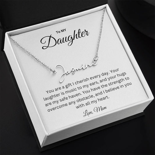 To my Daughter custom name necklace