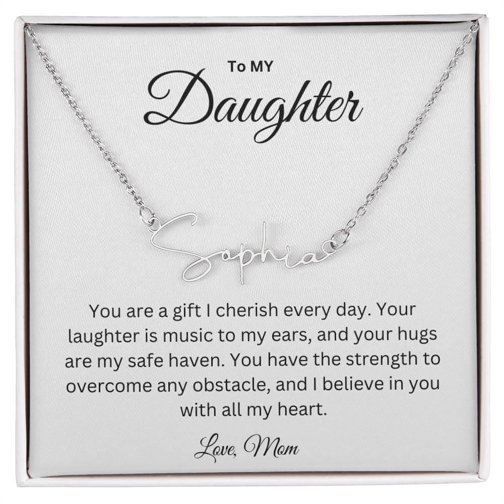 To my Daughter custom name necklace