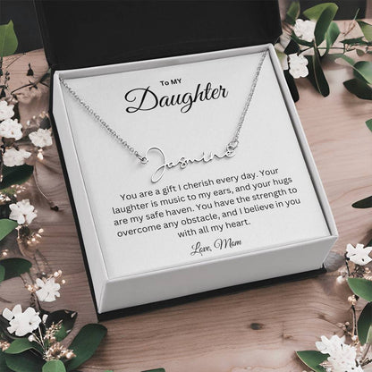 To my Daughter custom name necklace