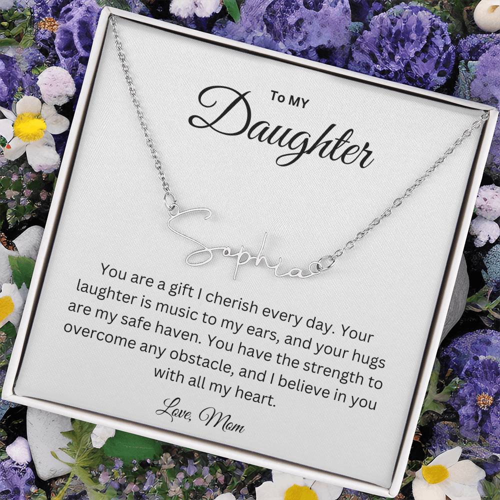 To my Daughter custom name necklace