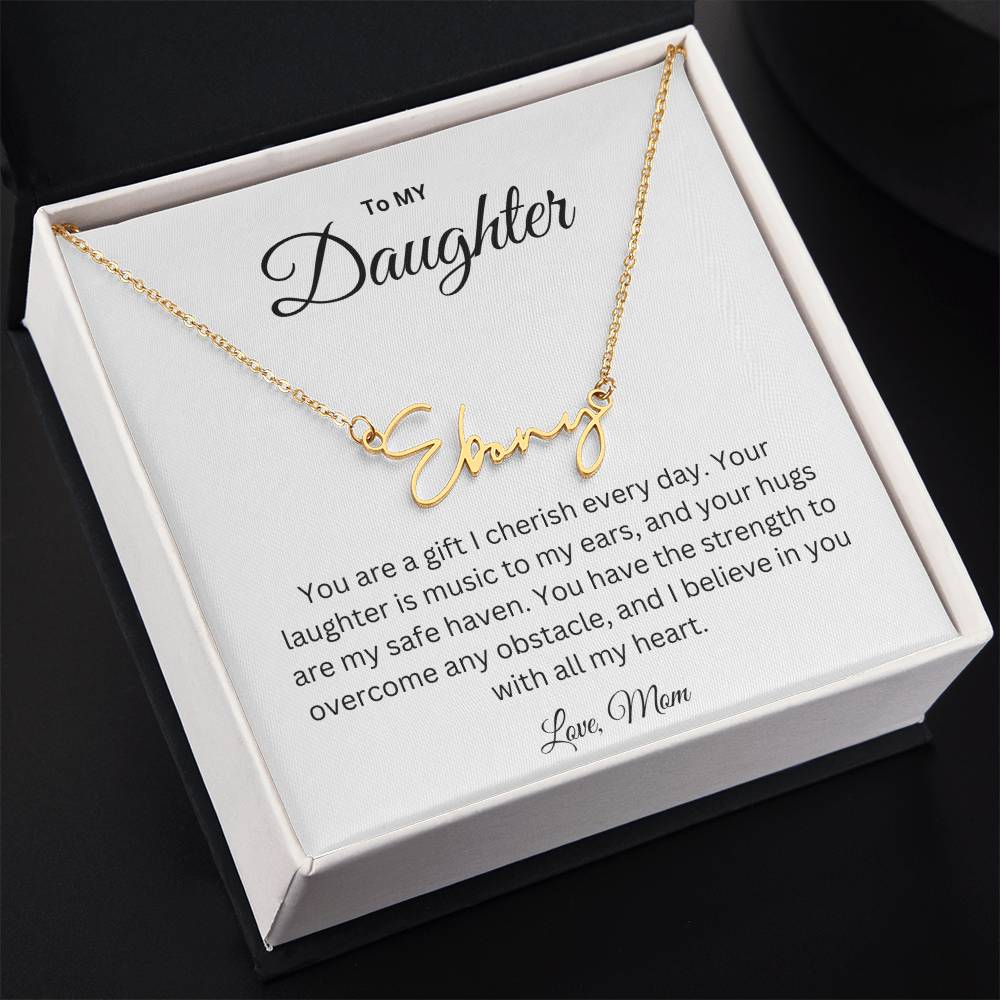 To my Daughter custom name necklace