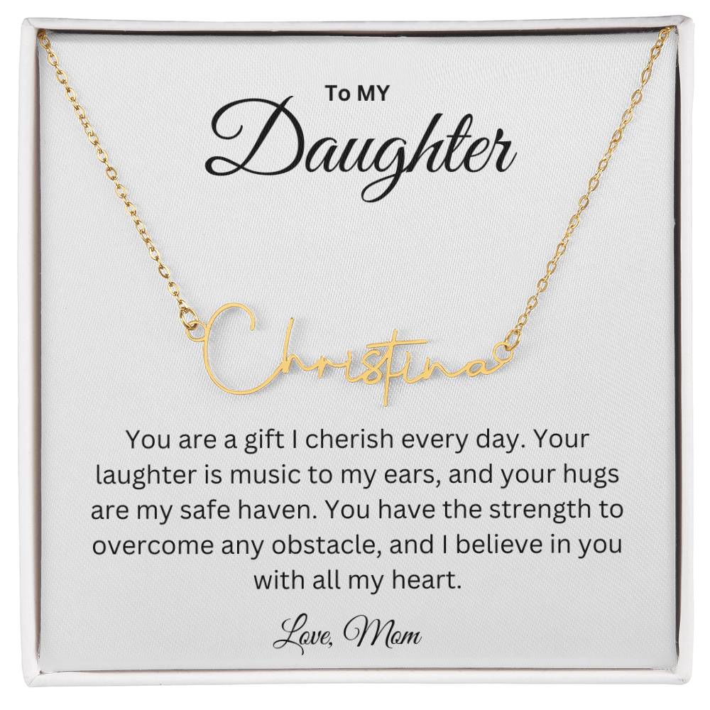 To my Daughter custom name necklace