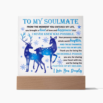 To my Soulmate - partner of my dreams Acrylic plaque