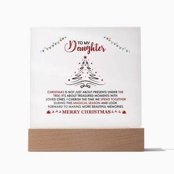 To my Daughter Merry Christmas Plaque