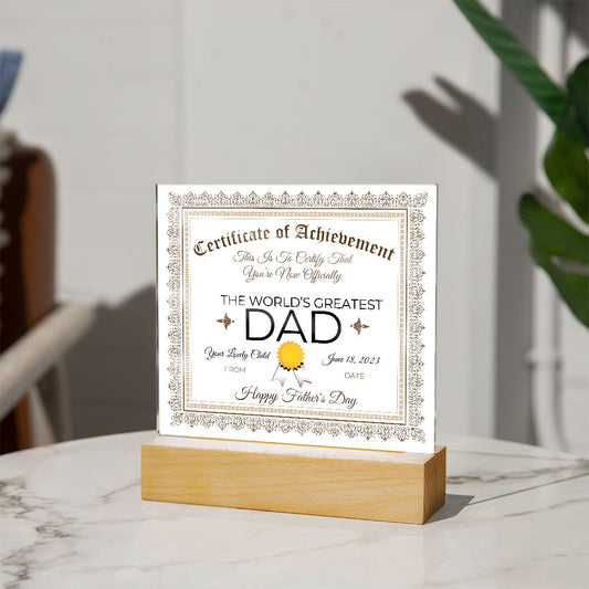 DAD Acrylic Square Plaque