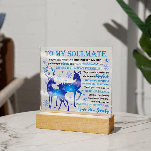 To my Soulmate - partner of my dreams Acrylic plaque