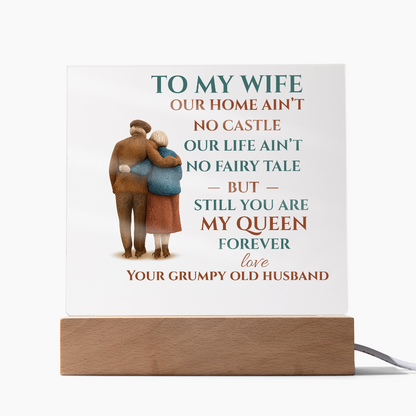 Forever My Queen — A Love That Never Fades Acrylic Plaque