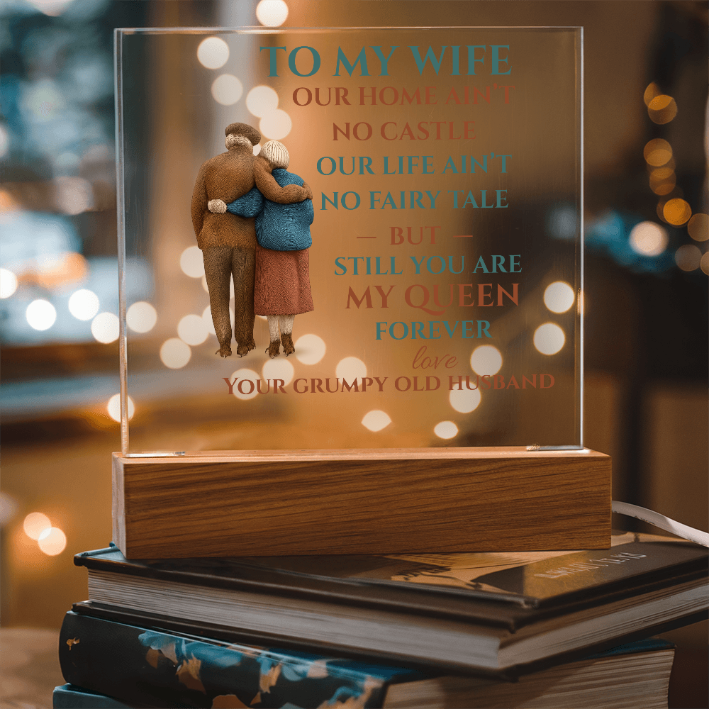 Forever My Queen — A Love That Never Fades Acrylic Plaque