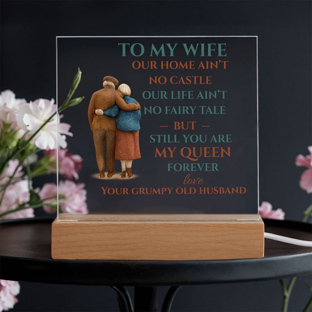 Forever My Queen — A Love That Never Fades Acrylic Plaque