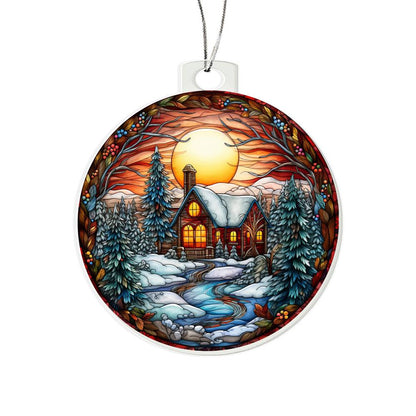 Christmas house acrylic Ornament
