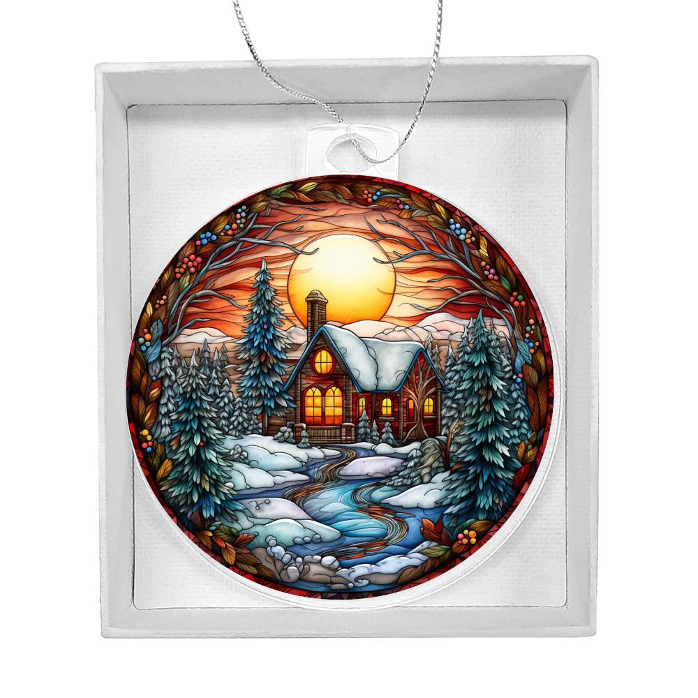Christmas house acrylic Ornament