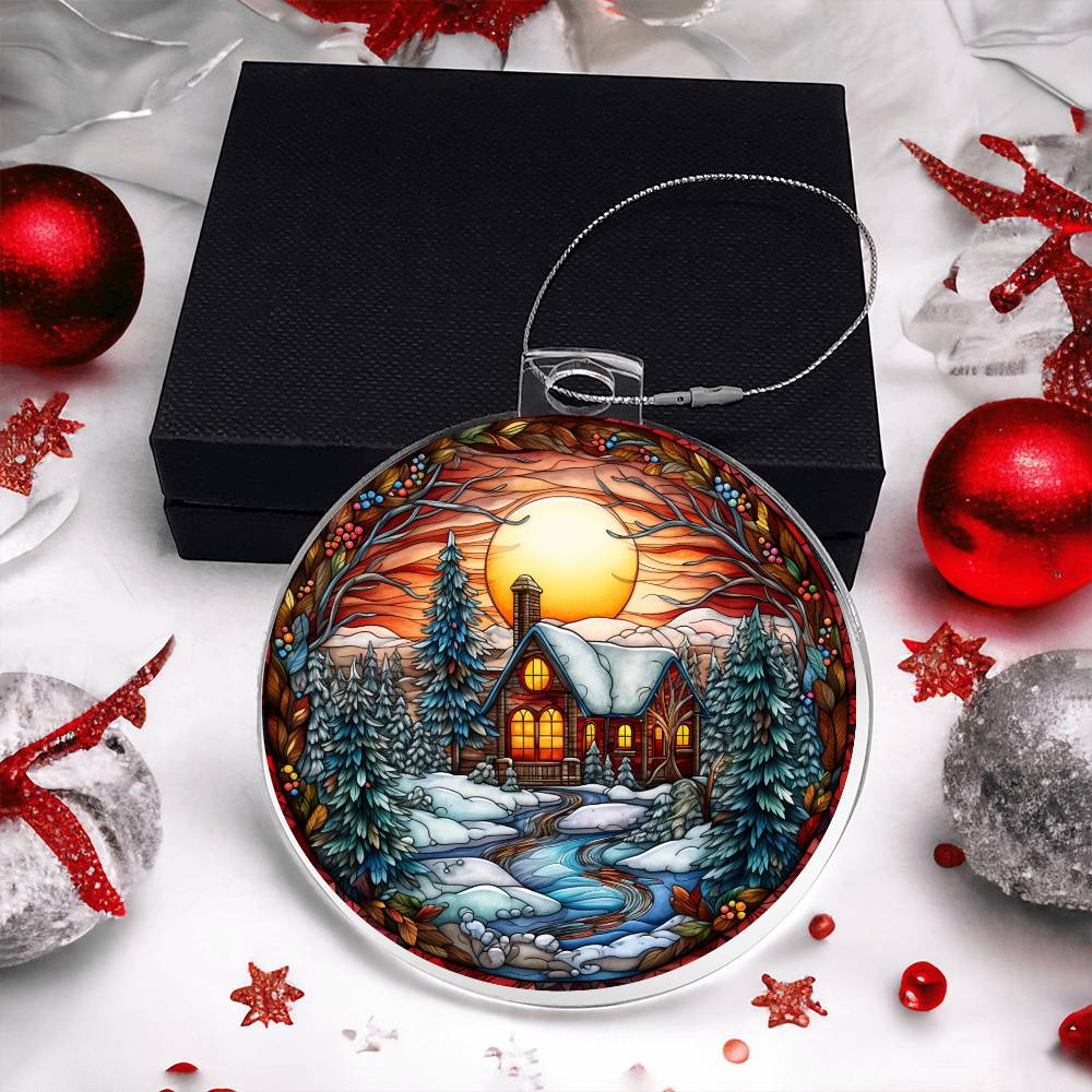 Christmas house acrylic Ornament