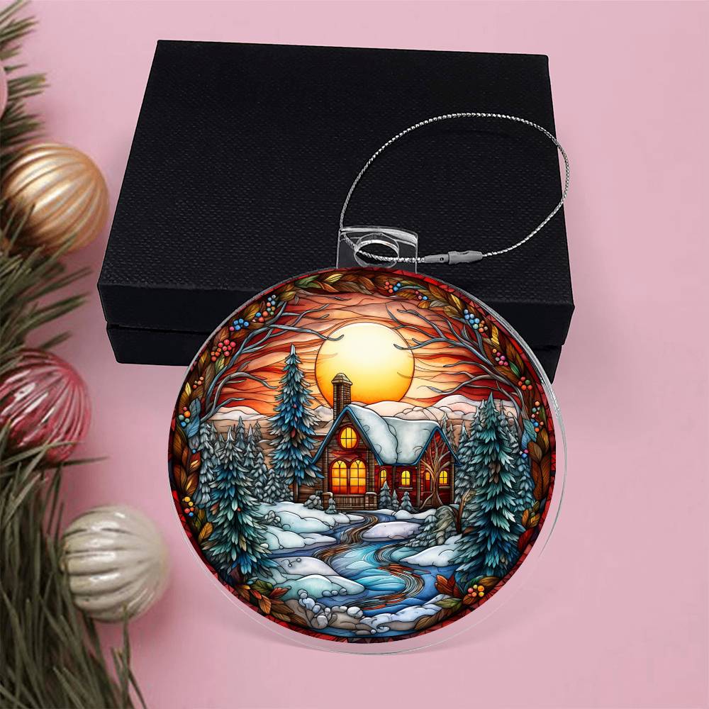 Christmas house acrylic Ornament