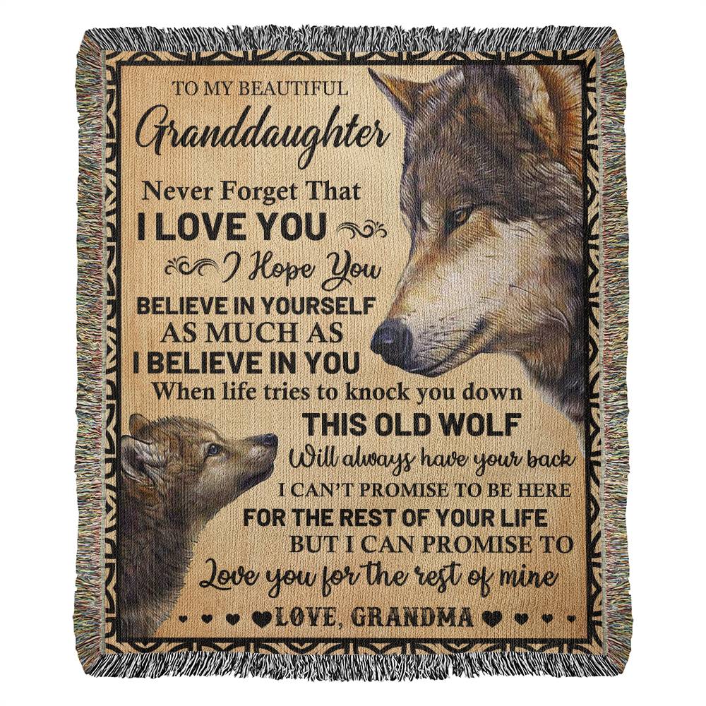 To my Grandaughter Woven Blanket