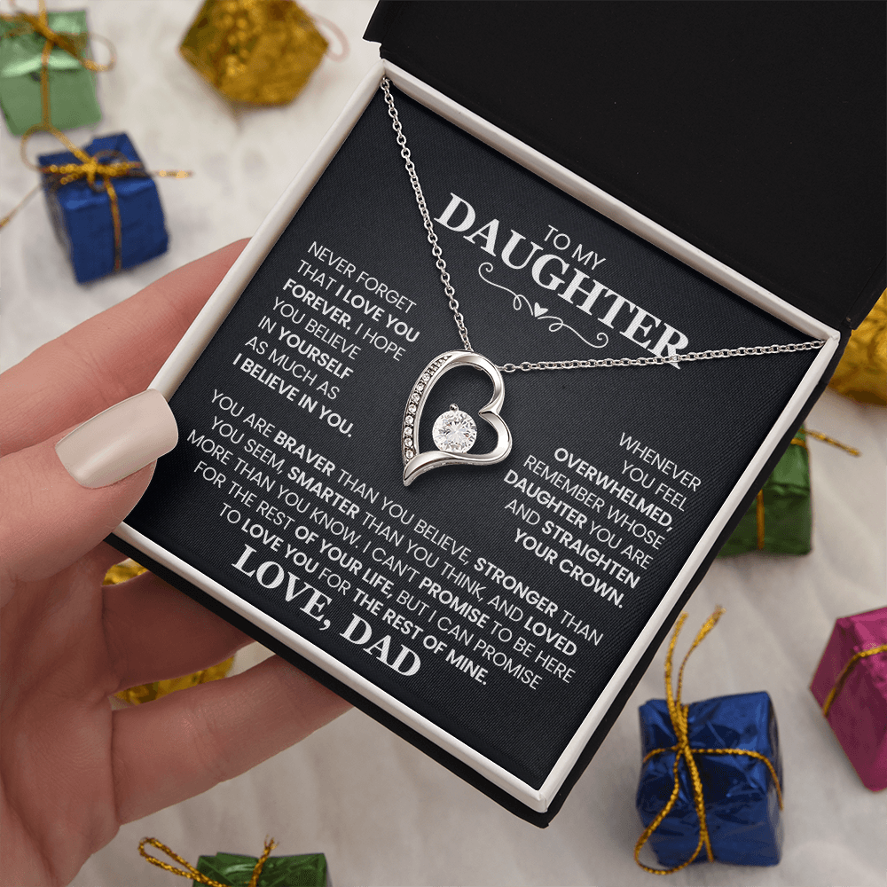 To my Daughter- Love Dad  forever love necklace