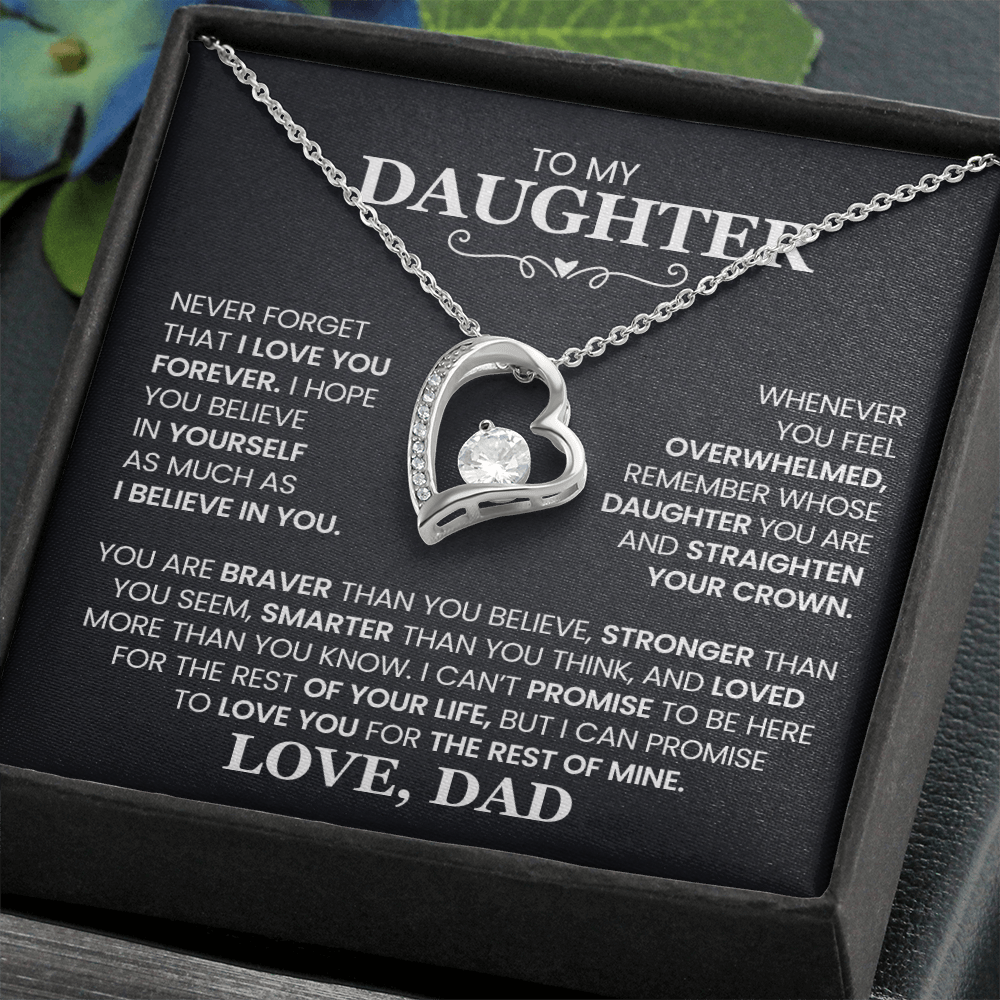 To my Daughter- Love Dad  forever love necklace