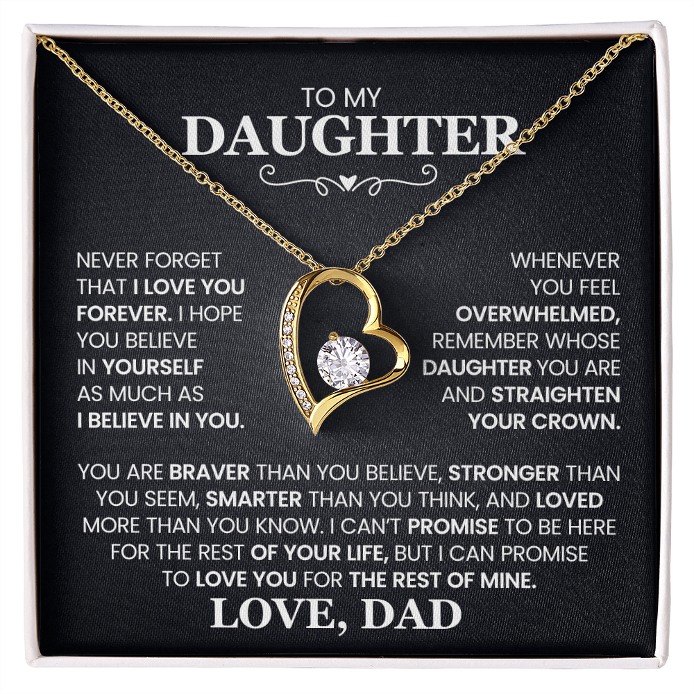 To my Daughter- Love Dad  forever love necklace