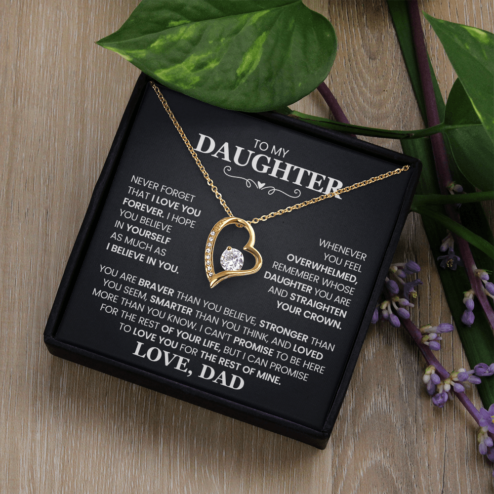 To my Daughter- Love Dad  forever love necklace