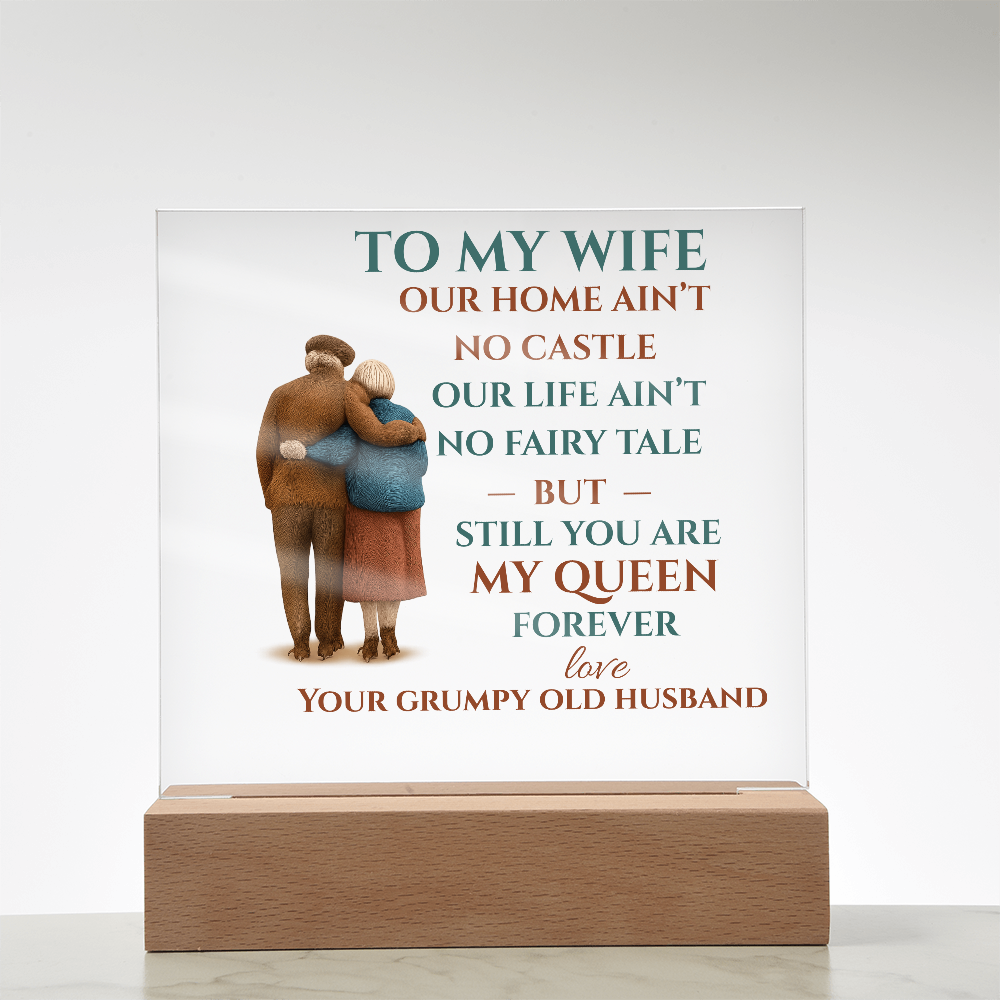 Forever My Queen — A Love That Never Fades Acrylic Plaque