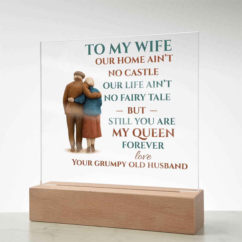 Forever My Queen — A Love That Never Fades Acrylic Plaque