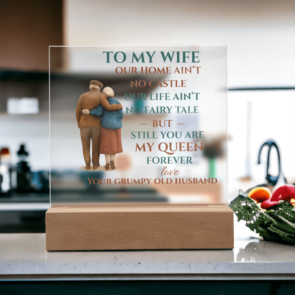 Forever My Queen — A Love That Never Fades Acrylic Plaque