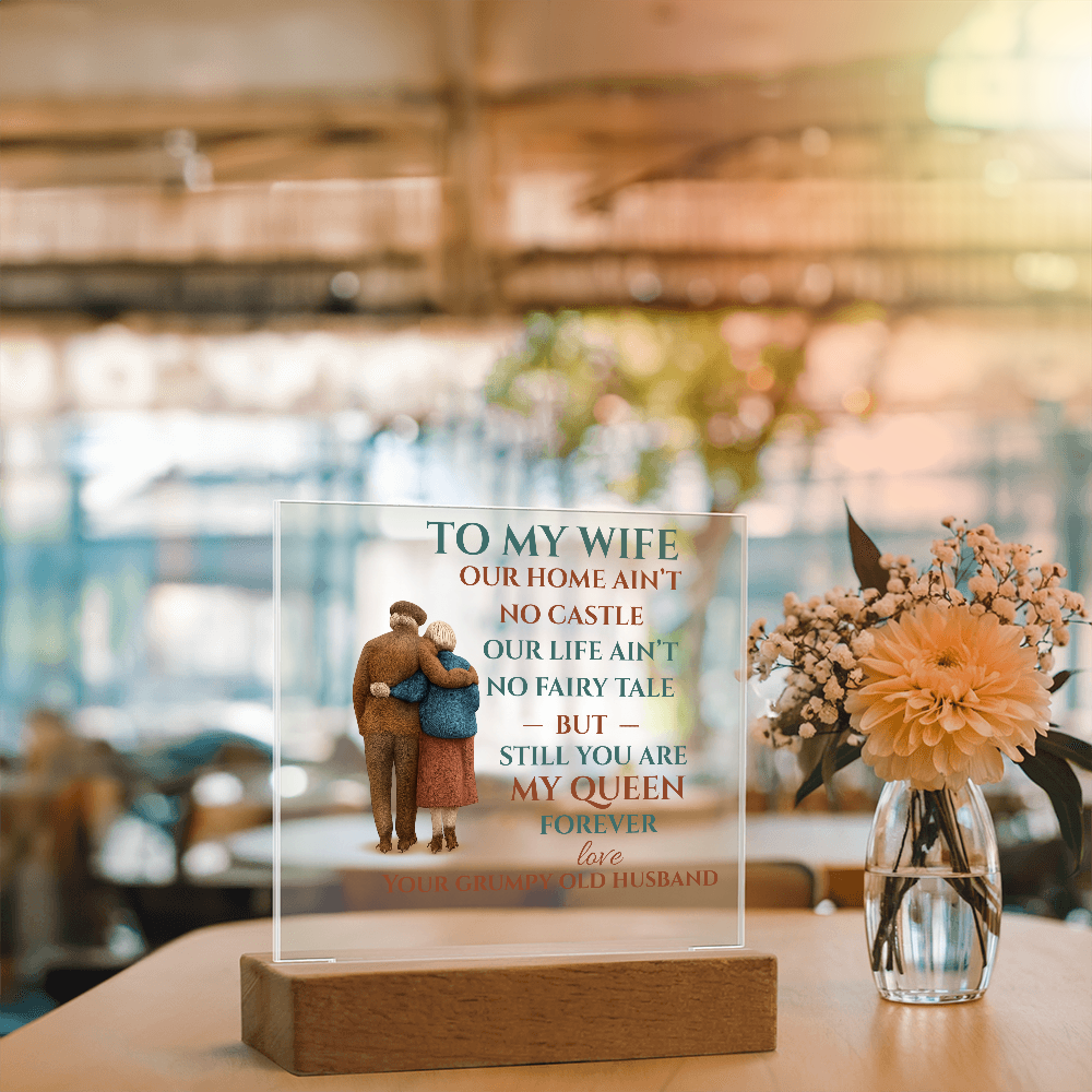 Forever My Queen — A Love That Never Fades Acrylic Plaque