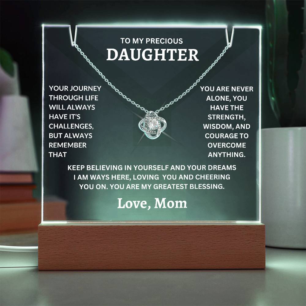 To My Precious Daughter Love,Mom Keepsake Bundle-Keep Believing in yourself.