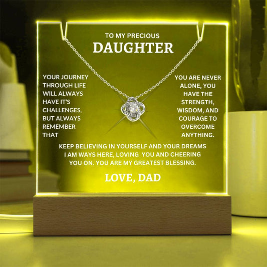 To My Precious Daughter love Dad I Keepsake Acrylic Bundle