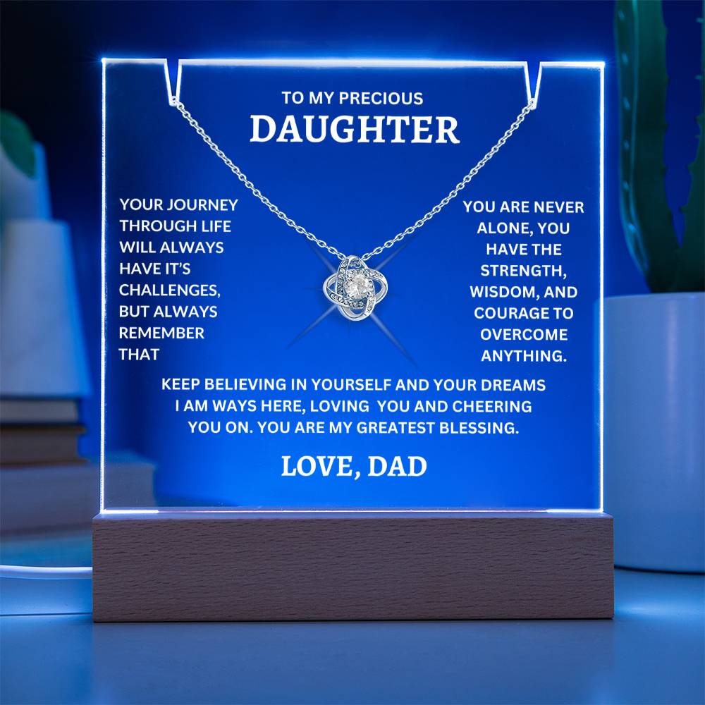 To My Precious Daughter love Dad I Keepsake Acrylic Bundle