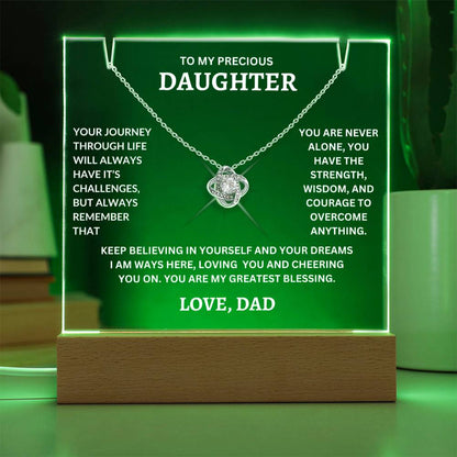 To My Precious Daughter love Dad I Keepsake Acrylic Bundle