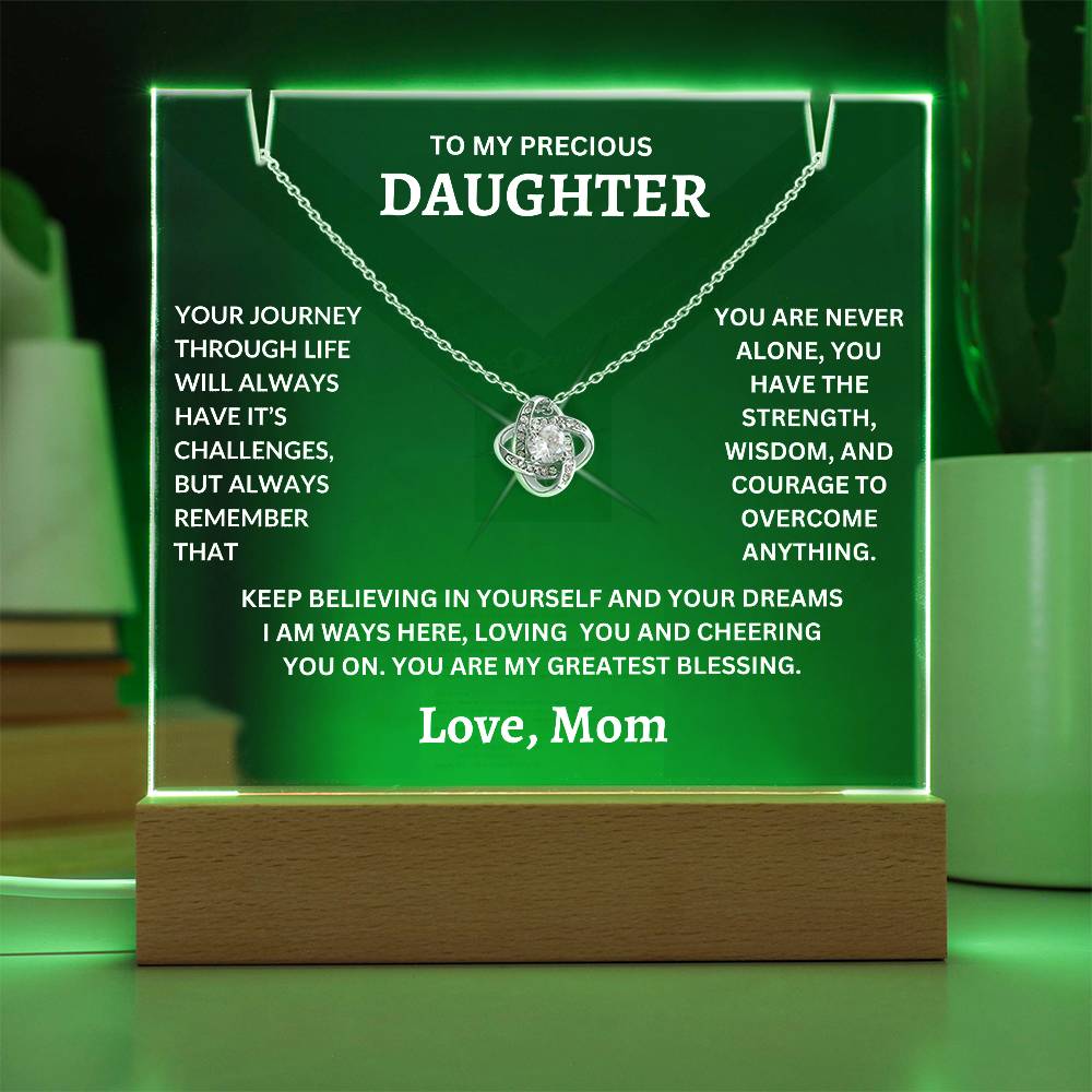 To My Precious Daughter Love,Mom Keepsake Bundle-Keep Believing in yourself.