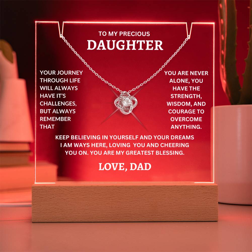 To My Precious Daughter love Dad I Keepsake Acrylic Bundle