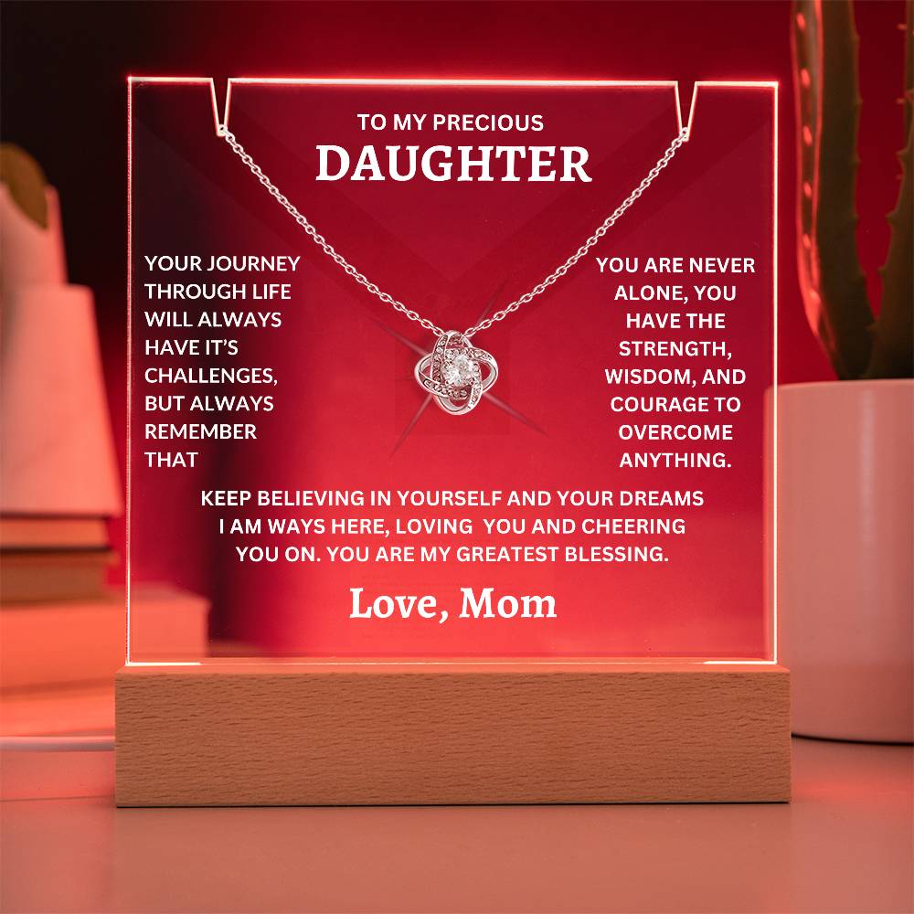 To My Precious Daughter Love,Mom Keepsake Bundle-Keep Believing in yourself.