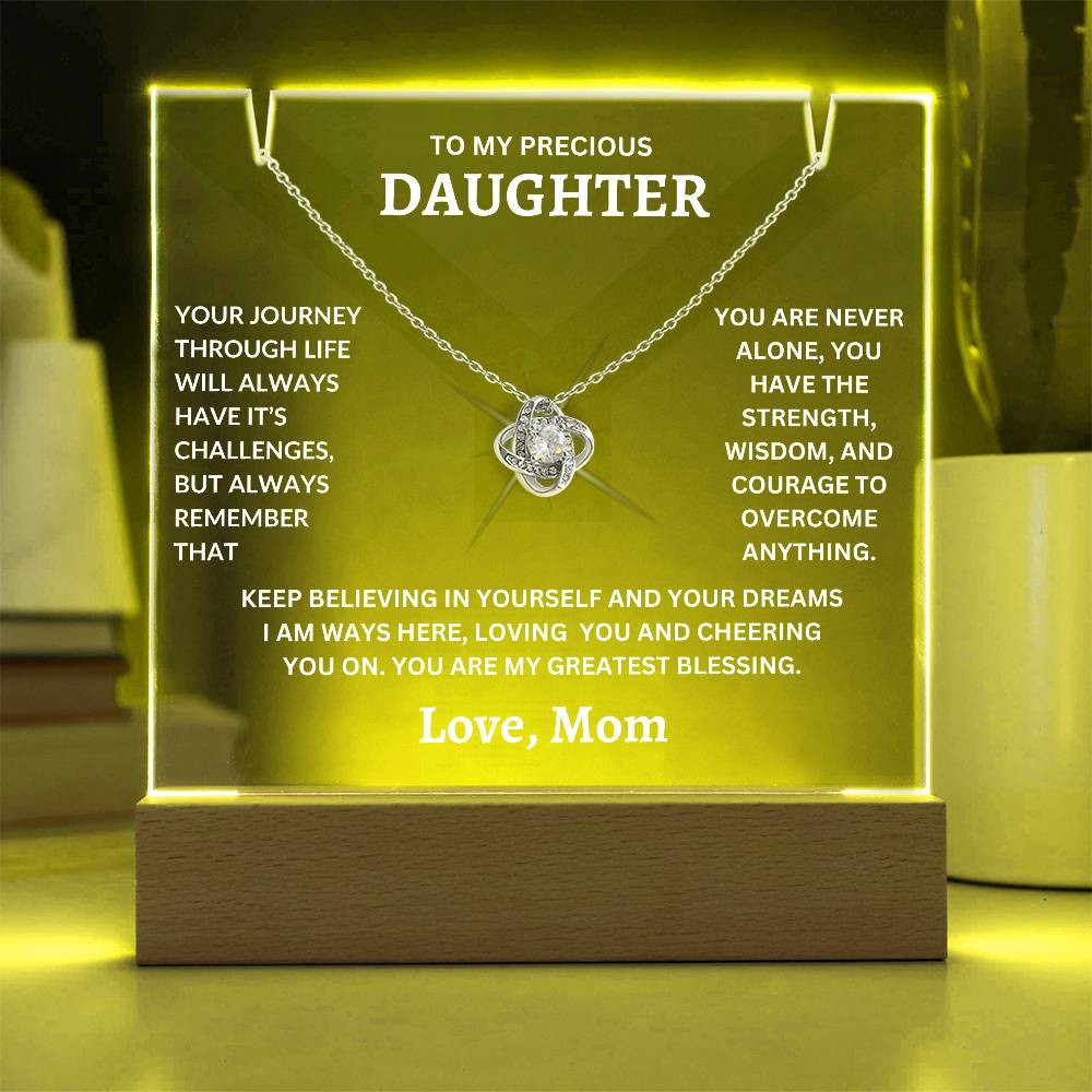 To My Precious Daughter Love,Mom Keepsake Bundle-Keep Believing in yourself.