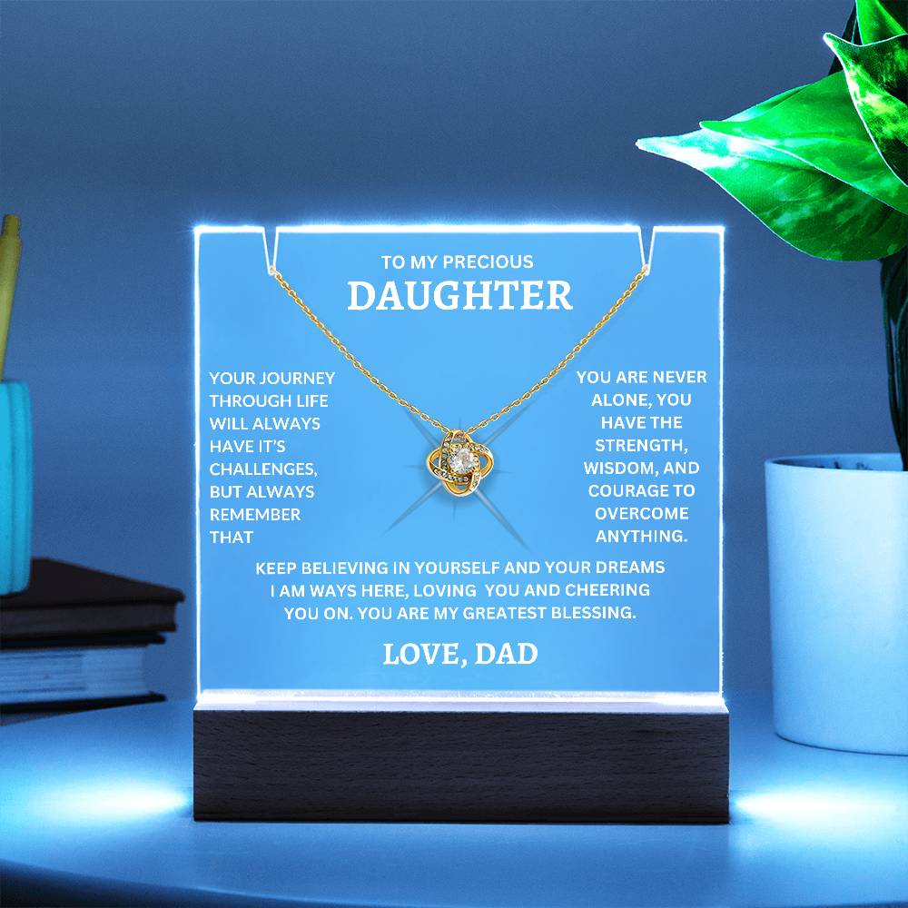 To My Precious Daughter love Dad I Keepsake Acrylic Bundle