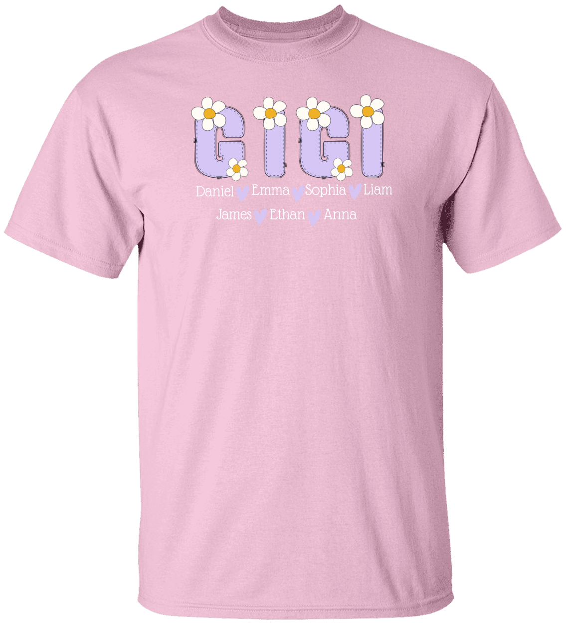 Custom Gigi Daisy Grandkids Mother's Day T-Shirt