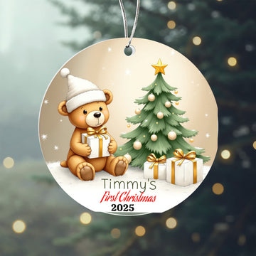 Acrylic Baby First Christmas Ornament 2025,