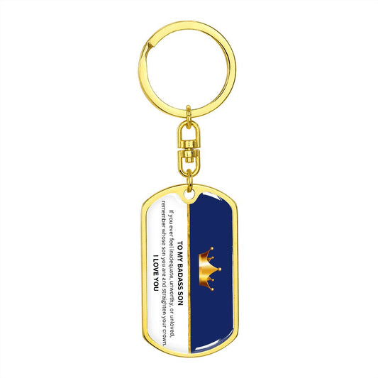 Badass Son Keepsake Keychain