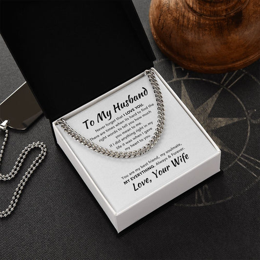 To My Husband - Cuban Link Chain