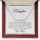 Daughter Name Necklace - Love Mom