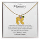 To my Mommy Baby Feet Personalized Necklace