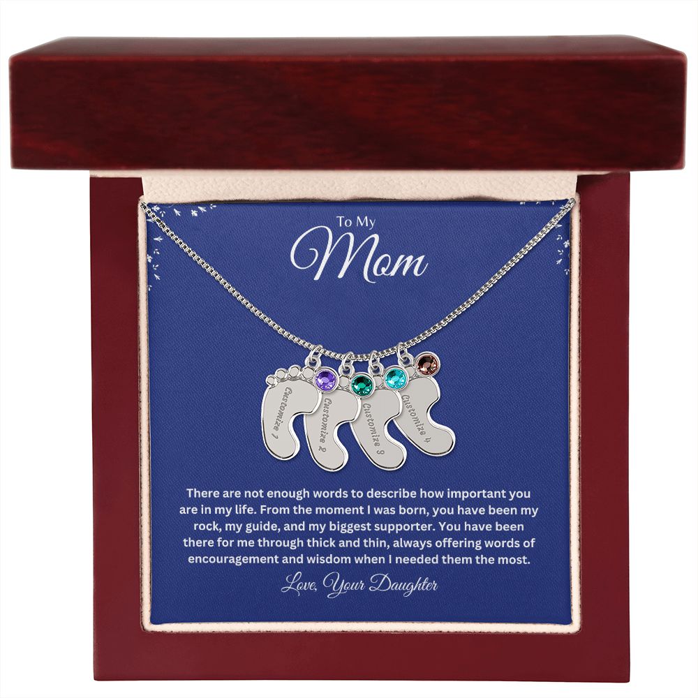 Mom Engraved Baby Feet