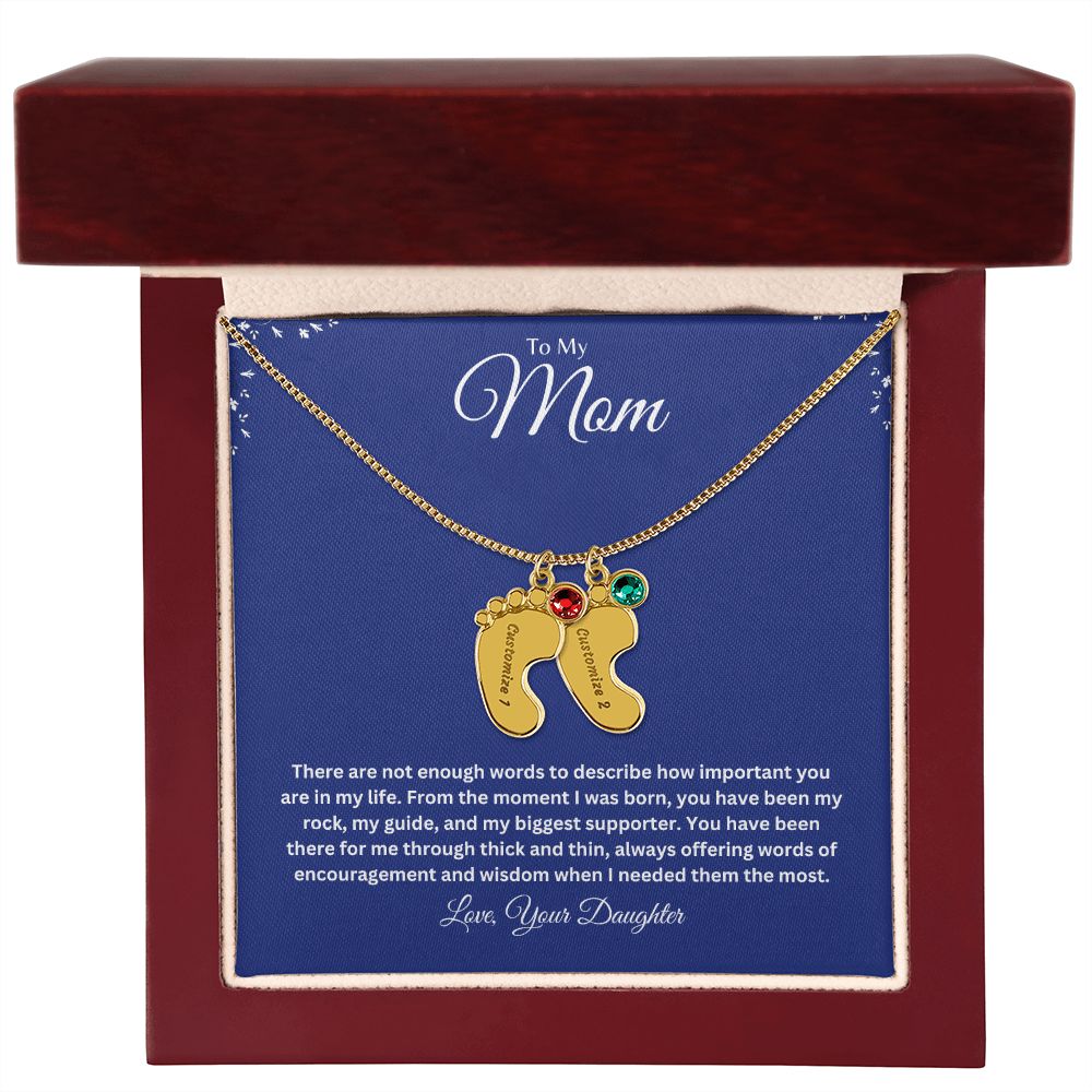 Mom Engraved Baby Feet