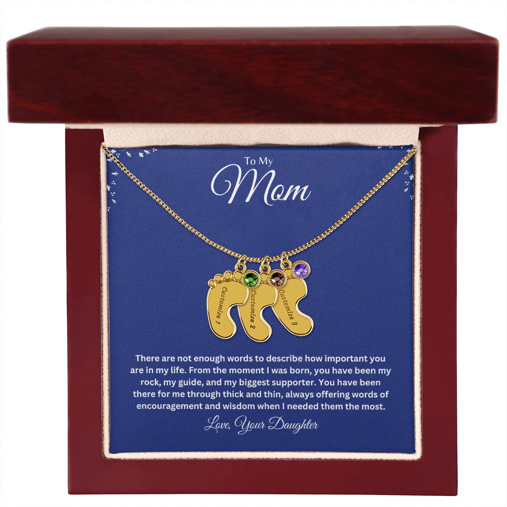 Mom Engraved Baby Feet