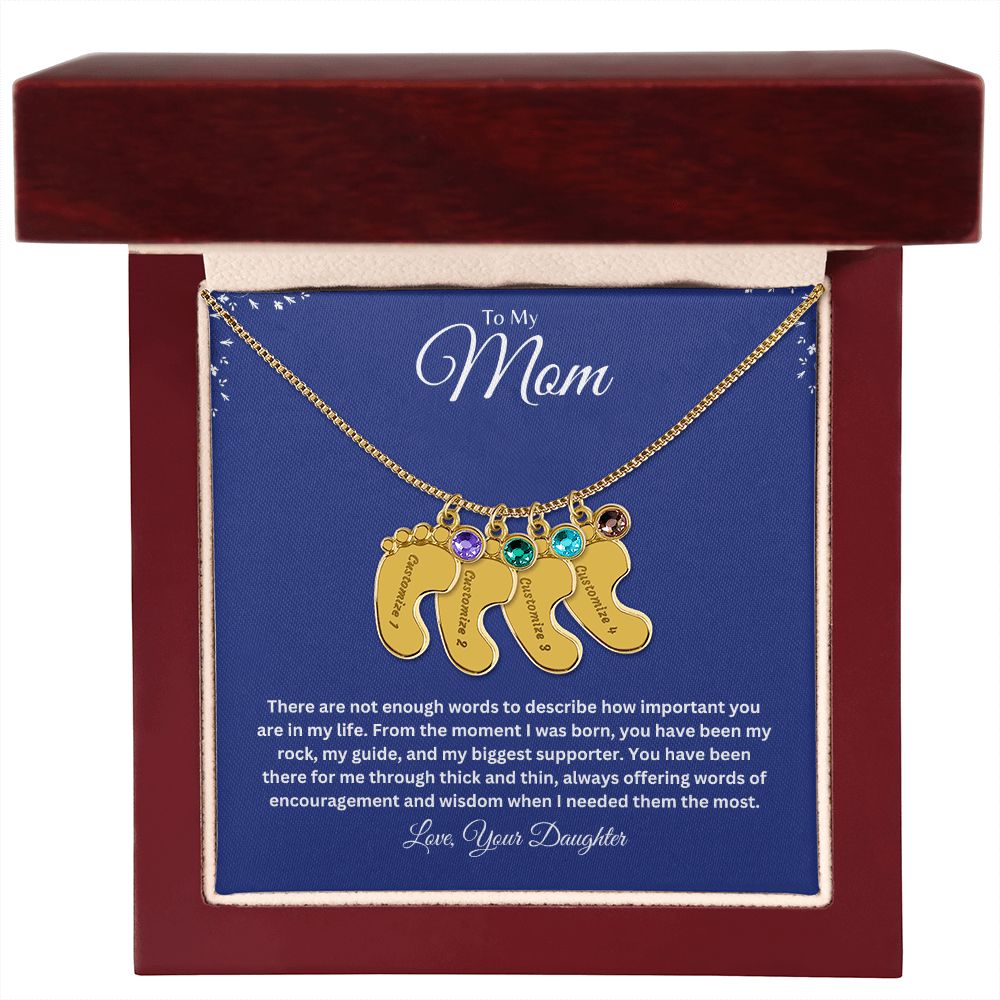 Mom Engraved Baby Feet